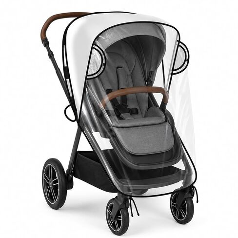 Stroller Rain Cover Compatible with Nuna Strollers, Clear Waterproof Windproof Baby Weather Shield, Breathable Stroller Cover for Rain Snow Dust, Foldable Travel Accessory in Kuwait