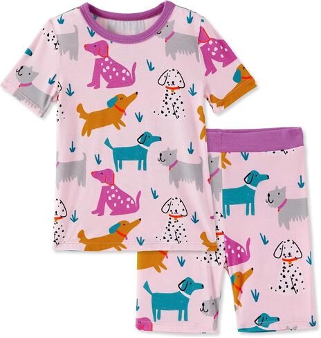 PATPAT Bamboo Viscose Pajama Sets for Toddler Boy & Girl Baby Kids, Soft Cool Short Summer Snug fit Pjs Sleepers for Birthday in Kuwait