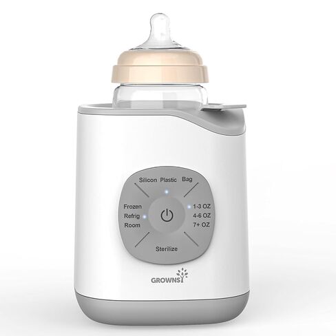 Grownsy Programmed Nutri-Locking Bottle Warmer for Breastmilk & Formula, Gray | Gentle Water Bath Heating & Thawing, Nutrient Preservation, Fast & Even Heating, No Hot Spots, Parent-Friendly Design in Kuwait