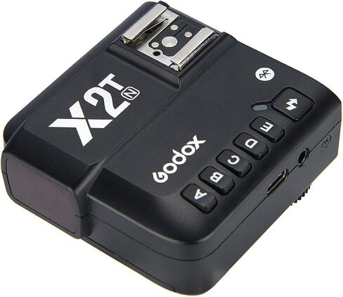 Godox Flash X2T-N 2.4GHz TTL Wireless Flash Trigger, Compatible with Nikon Cameras, High-Speed Sync up to 1/8000s, 5 Separate Group Buttons, Bluetooth Connection, New Hotshoe Locking in Kuwait