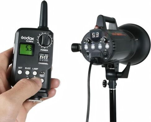 Godox FT-16 Wireless Flash Trigger Kit,2 in 1 Transmitter and Receiver for Studio Strobe Flash Photography,433MHz 16 Channels Trigger Compatible with Canon Nikon Sony Fujifilm Olympus Pentax Camera in Kuwait