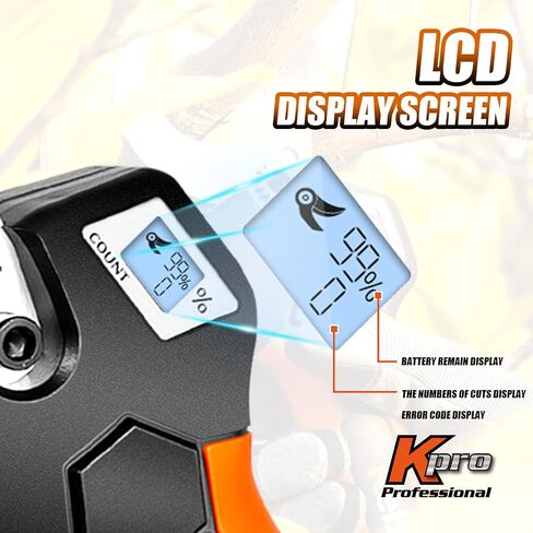 Cordless Electric Pruning Shears 40MM, Kebtek Professional Pruning Shears Battery Powered 21V Brushless Motor 2Pack 2AH Rechargeable Battery-LCD Display Screen (KT940) in Kuwait