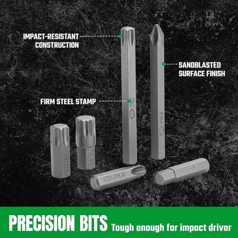 SK 1/2'' Manual Impact Driver Set, 40-Piece Heavy Duty Reversible Impact Screwdriver with 3/8''&5/16'' Bit Holders, S2 and CR-V Bits, Phillips, Slotted, Hex, Torx and Spline Bits, with Storage Case in Kuwait