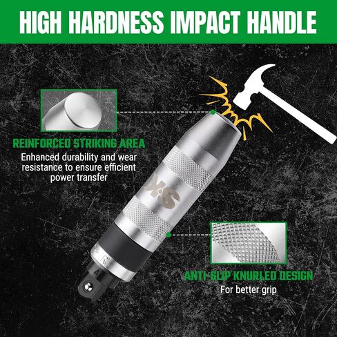 SK 1/2'' Manual Impact Driver Set, 40-Piece Heavy Duty Reversible Impact Screwdriver with 3/8''&5/16'' Bit Holders, S2 and CR-V Bits, Phillips, Slotted, Hex, Torx and Spline Bits, with Storage Case in Kuwait