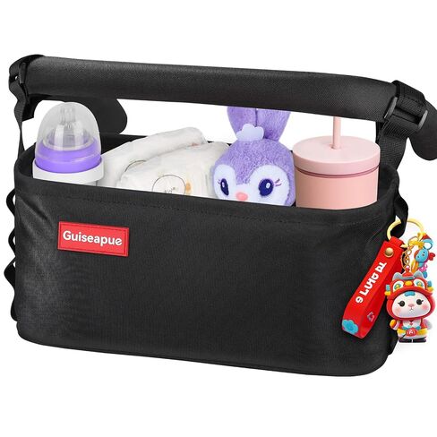 Stroller Caddy with Cup Holder: Non-Slip Stroller Organizer Baby Essentials | Universal Stroller Bag Accessories for Uppababy, Baby Jogger, Nuna, Doona, Britax Strollers, Christmas New Moms Baby Gifts in Kuwait