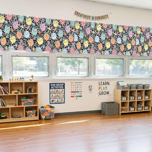 Hahafelt 4 Pcs Classroom Curtains Composition Pastel Apples Window Valances Curtains 54" W x 18" L Simple Rod Pocket Back to School Window Treatment for Classroom Living Room Bedroom Kitchen in Kuwait