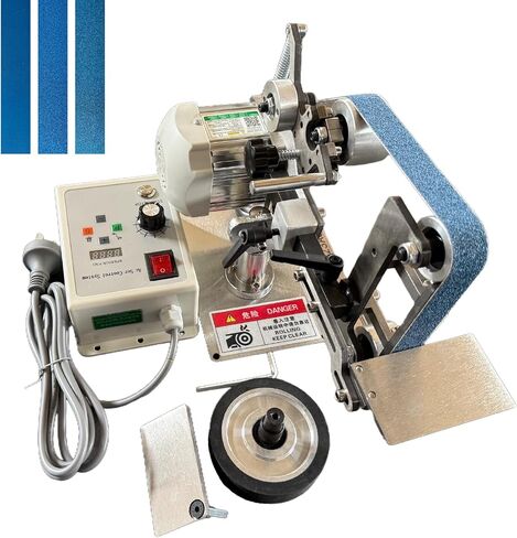 Belt Grinder Sander, 30 x 1-Inch Variable Speed Belt Polisher with VFD, 110V 550W Electric Grinding Machine with 2 Grinding Moulds & 3 PCS Sanding Belts for Metalworking, Knife Making in Kuwait