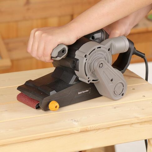 3×21-Inch Belt Sander,8 Amp Variable-speed 170-380RPM 12 Pcs Belts | Belt Sander with sanding belts (2*P40,2*P60, 2*P80, 2*P120, 2*P180, 2*P240) and Dust Bag in Kuwait