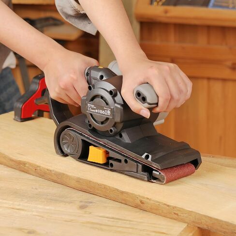 3×21-Inch Belt Sander,8 Amp Variable-speed 170-380RPM 12 Pcs Belts | Belt Sander with sanding belts (2*P40,2*P60, 2*P80, 2*P120, 2*P180, 2*P240) and Dust Bag in Kuwait
