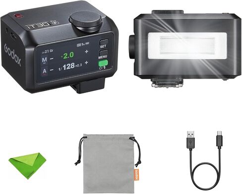 Godox iT30Pro F iT30Pro-F TTL Flash for Fujifilm Fuji Cameras, GN15 1.5s Recycle Time, 560 Full Power Flash, 1/8000 HSS, 2.4G Wireless, 2.8″ Full-Color Touchscreen Speedlight for Fuji (Black) in Kuwait