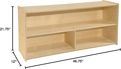 2-Shelf Kids Bookshelf & Toy Storage Organizer | 3-Section Montessori Shelves for Home & Classroom Organization & Storage in Kuwait