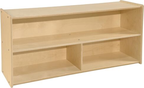 2-Shelf Kids Bookshelf & Toy Storage Organizer | 3-Section Montessori Shelves for Home & Classroom Organization & Storage in Kuwait