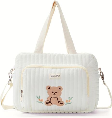 GOBABYMART Small Diaper Bag Tote, Maternity Baby Bag with Insulated Bottle Pockets & Stroller Straps, Diaper Bag for Moms in Kuwait