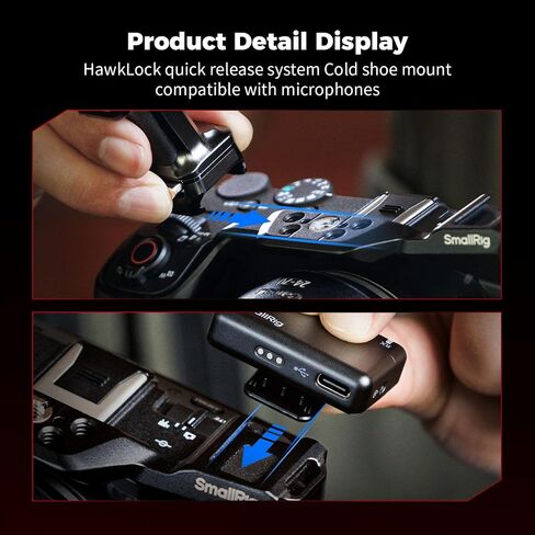 SmallRig R6 V HawkLock Quick Release Cage Kit for Canon R6 V, Aluminum Alloy Full Camera Cage Kit, Quick Release Plate for Arca & Top Handle & Cable Clamp for HDMI, for DJI RS Stabilizer - 6379 in Kuwait