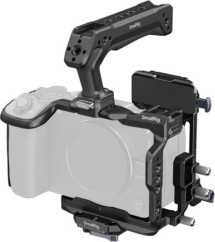 SmallRig HawkLock Quick Release Cage Kit for Canon R6 V, with Foldable V-Mount Battery Plate, Clamp for HDMI & USB-C, Top Handle, Multiple Interfaces for Various Scenes – 6381 in Kuwait