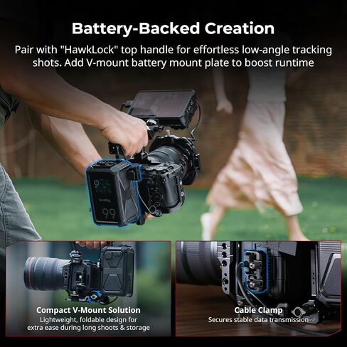 SmallRig HawkLock Quick Release Cage Kit for Canon R6 V, with Foldable V-Mount Battery Plate, Clamp for HDMI & USB-C, Top Handle, Multiple Interfaces for Various Scenes – 6381 in Kuwait