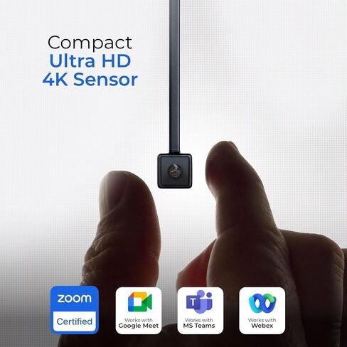 iContact Camera Pro 4K HD Webcam with Eye Contact, Noise Cancelling Mic, Plug and Play USB for Mac & PC Zoom Certified, Works with Teams, Meet, Streaming, and Video Calls (Webcam + Light Panel Bundle) in Kuwait