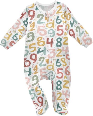 SHJI Cute Penguin Pastel Blue Baby One-Piece Footies Long Sleeve Rompers Pajamas Zip Front Pjs for Boys Girls kids 3M in Kuwait