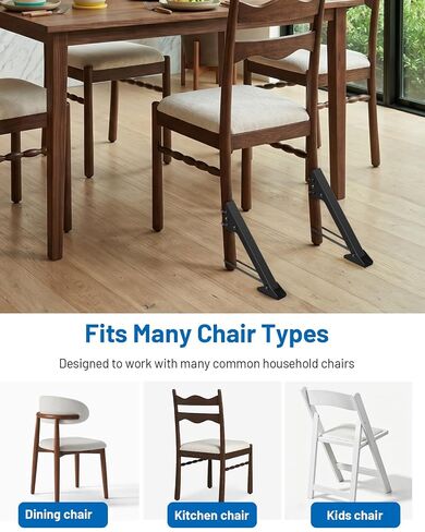 2 Pack Anti Tipping Chair Stabilizer for Highchair & Kitchen Chair, Childproof Anti Tip Device, Dining Seat Safety Support to Prevent Tip Over in Kuwait