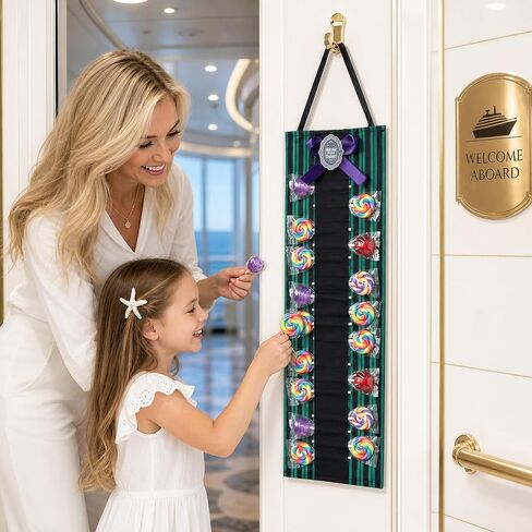 Welcome Foolish Cruisers Fish Extender Gifts Door Hanger Lollipop Holder | Cruise Cabin Door Organizer, Lollipop & Candy Holder for Gift Exchange, Halloween Theme Decor, Fits Fish-Shaped Door Hook, Re in Kuwait