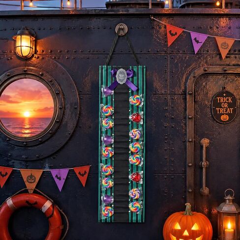 Welcome Foolish Cruisers Fish Extender Gifts Door Hanger Lollipop Holder | Cruise Cabin Door Organizer, Lollipop & Candy Holder for Gift Exchange, Halloween Theme Decor, Fits Fish-Shaped Door Hook, Re in Kuwait