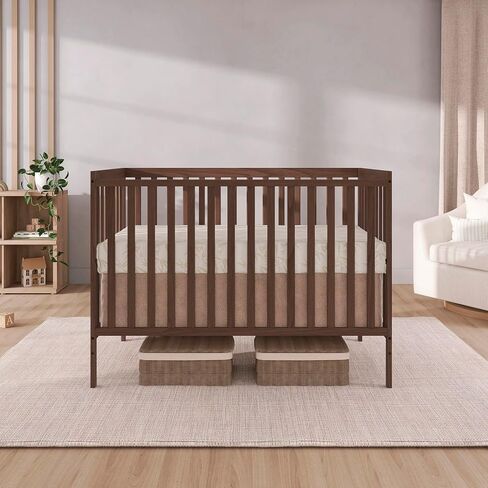 Dream On Me Synergy 5-in-1 Crib, Toddler Bed, GREENGUARD Gold,Smoke | GREENGUARD Gold, BSA Verified, ASTM & CPSC Compliant, Classic Straight Rail, 3-Position Mattress Support, 50 Lb Limit, 5-in-1 in Kuwait