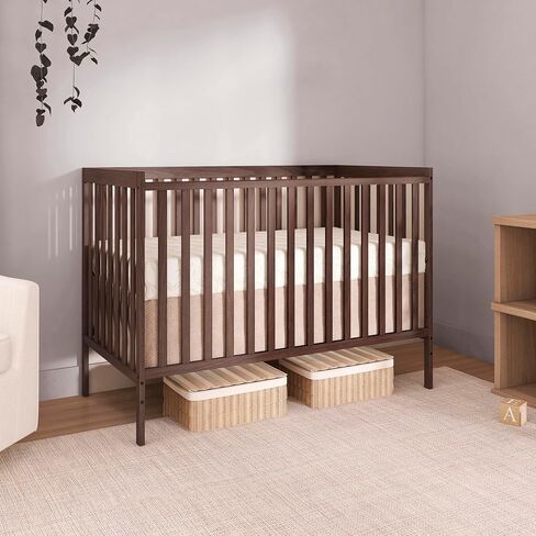Dream On Me Synergy 5-in-1 Crib, Toddler Bed, GREENGUARD Gold,Smoke | GREENGUARD Gold, BSA Verified, ASTM & CPSC Compliant, Classic Straight Rail, 3-Position Mattress Support, 50 Lb Limit, 5-in-1 in Kuwait