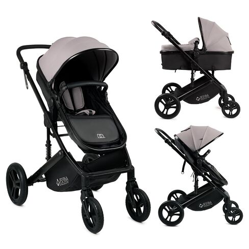 KOOLABABY 2-in-1 Foldable Baby Stroller – Newborn to Toddler Stroller with Extendable Canopy, 5-Point Harness & Large Storage Basket – One Hand Fold in Kuwait