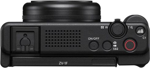 Sony ZV-1F Vlogging Camera Bundle (Black) | 20.1MP 1" Sensor, 4K Video, 20mm Wide Lens, Flip Screen & Directional Mic | Ideal for Vlogging & Content Creation (ZV1F/B) + 64GB Card + Camera Bag in Kuwait