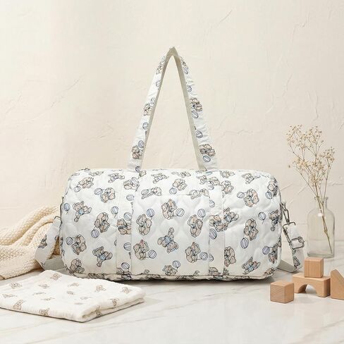 Cute Bear Maternity Baby Diaper Storage Bag Large Capacity Adjustable | Multi-functional Handbag for Women with Large Capacity and Adjustable Shoulder Strap Diaper Organizer for Travel and Baby in Kuwait