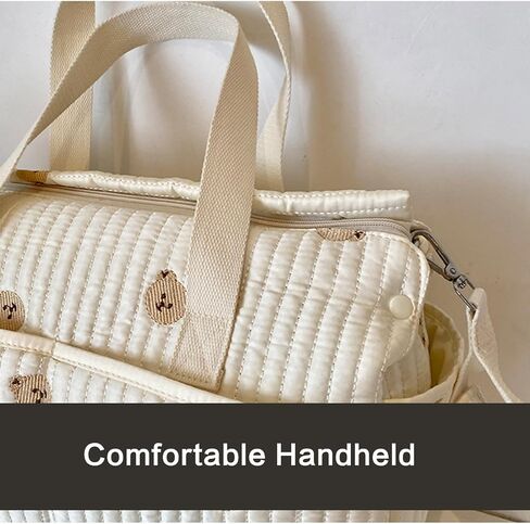 hejhncii Multifunctional Mother Bag with Flower/Bear Stitching, High Capacity Storage Case Organiser for Essential Product Multi Bag in Kuwait