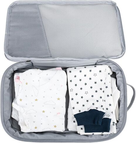 Cute Bear Embroidery Portable Baby Travel Pouch Mini Diaper Bag Lightweight & Compact Gift for Baby Shower in Kuwait