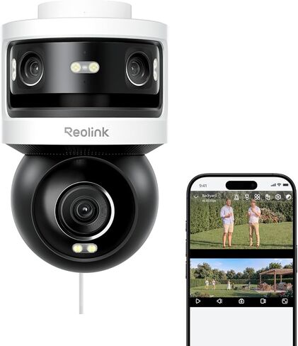 REOLINK OMVI 3i PoE Triple-Lens PoE Security Camera with Auto Tracking | 10MP 180° Panoramic & 4K PT, AI Video Search, 24/7 Recording, Perimeter Protection, Color & IR Night Vision, Smart Detection in Kuwait