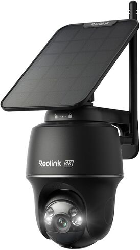 REOLINK Argus PT Ultra First 4K Solar Security Cameras Wireless Outdoor | 360° Pan Tilt, 8MP Color Night Vision, 2.4/5 GHz Wi-Fi 6, No Monthly Fee, Home Hub Compatible, Black in Kuwait