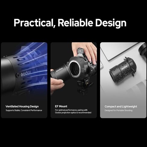 Godox FP-R-50 FP-R 50° Flash Projector for Round Head Flash Speedlite,Built-in 4 Leaf Shutters,360°Rotatable,EF Lens Mount,Attachment for Godox V1/V1 Pro/V100/AD100Pro/AD100Pro ll/AD200Pro/AD200Pro ll in Kuwait