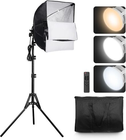 Softbox Lighting Kit 16 in x 16 in 3000-6500K Adjustable for Photography in Kuwait