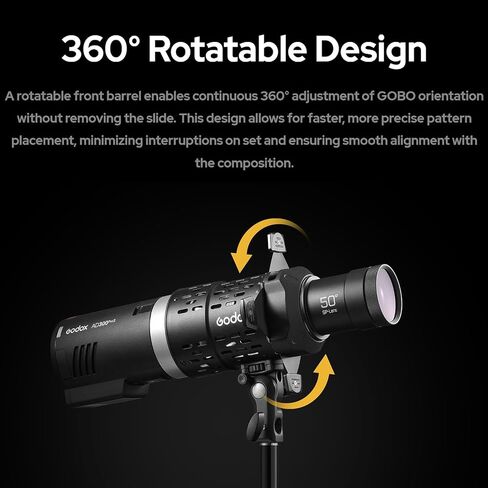 Godox FP-M-50 FP-M 50° Flash Projector for Square Head Flash Speedlite,Built-in 4 Leaf Shutters,360°Rotatable,EF Lens Mount,Attachment for Godox TT685II/TT600/V850/V860III/TT520III/V480/AD200Pro II in Kuwait