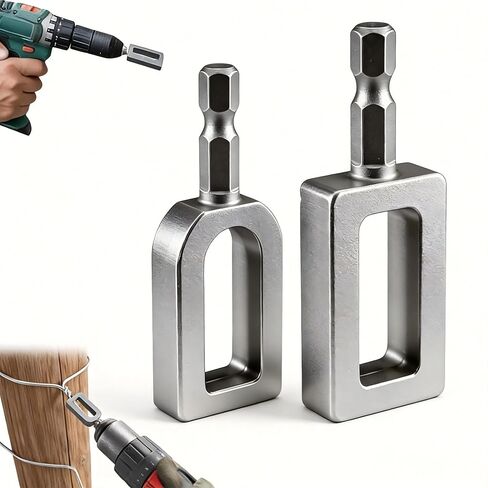 Heavy Duty Electric Drill Wire Twisting Tool with 1/4" Hex Shank, Professional Wire Twister for Fencing, Rebar Tying, Construction & Electrical Work in Kuwait