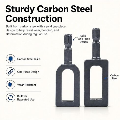 Heavy Duty Electric Drill Wire Twisting Tool with 1/4" Hex Shank, Professional Wire Twister for Fencing, Rebar Tying, Construction & Electrical Work in Kuwait