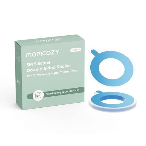 Momcozy Replacement Stickers for Momcozy Wearable Digital Thermometer,15 Count,Single-Use,Skin-Friendly in Kuwait
