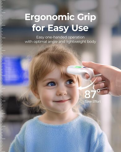 Forehead Thermometer for Adults Kids, Non-Contact Baby Thermometer, Medical Infrared Digital Thermometer, Instant and Accurate Reading with LCD Display, Fever Alarm, Mute Code, Portable Mini in Kuwait