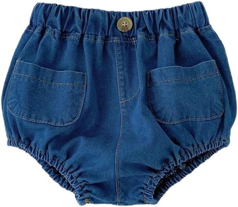 Toddler Boys Girls Denim Bloomers Newborn Infant Baby Summer Loose Jeans Harem Shorts Diaper Cover Bottoms in Kuwait