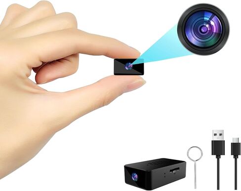 Mini Camera 1080P HD - No WiFi Camera - Portable Tiny Video Recorder with Loop Recording, Rechargeable Small Camera for Travel, Office, Warehouse(No App, No Bluetooth) in Kuwait