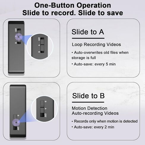 Mini Camera 1080P HD - No WiFi Camera - Portable Tiny Video Recorder with Loop Recording, Rechargeable Small Camera for Travel, Office, Warehouse(No App, No Bluetooth) in Kuwait