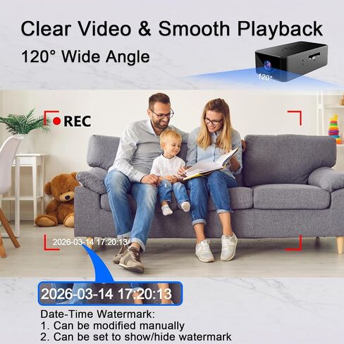 Mini Camera 1080P HD - No WiFi Camera - Portable Tiny Video Recorder with Loop Recording, Rechargeable Small Camera for Travel, Office, Warehouse(No App, No Bluetooth) in Kuwait