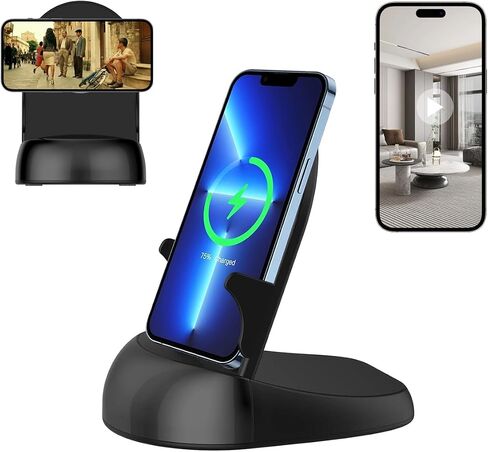Security Camera WiFi Wireless Phone Charger, Security Cam Motion Activated,HD1080P(Rotate Lens) with 250°Viewing Angle, camaras espias ocultas for Home Office Security(2.4/5G) in Kuwait