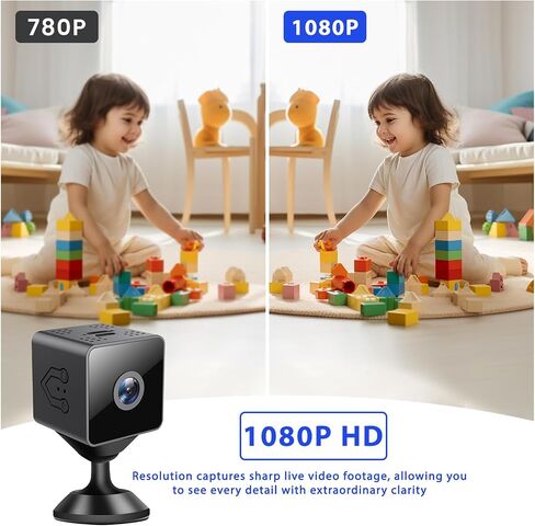 Hidden Tiny Camera 2026 Mini 1080P HD Only 0.9 Inch Small Magnetic Security Home WiFi Micro Wireless Camera Nanny Cam with Motion Detection,Cloud & SD Storage,Night Vision,Wide Angle for Home Indoor in Kuwait