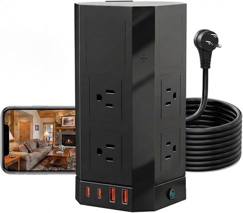Surge Protector Power Strip with Hidden Camera for Home Office-No Night Vision in Kuwait
