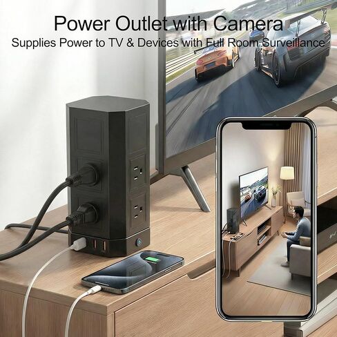 Surge Protector Power Strip with Hidden Camera for Home Office-No Night Vision in Kuwait