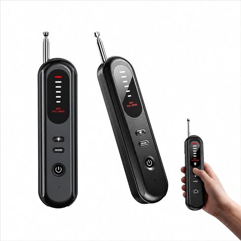6-in-1 Hidden Camera Detectors, AI Chip Anti-Spy Camera Finder & 6 Modes | GPS Tracker & Bug Detector, Portable RF Signal Scanner for Hotel, Dressing Room, Bathrooms, Cars & Travel Security (Black) in Kuwait